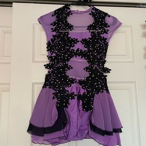 Black/purple lyrical dance costume